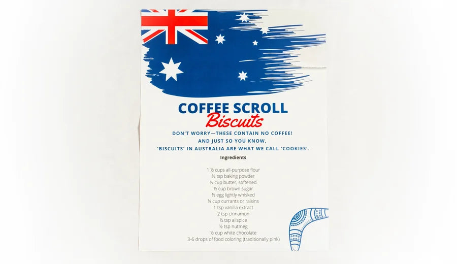 Coffee Scroll Biscuits recipe card